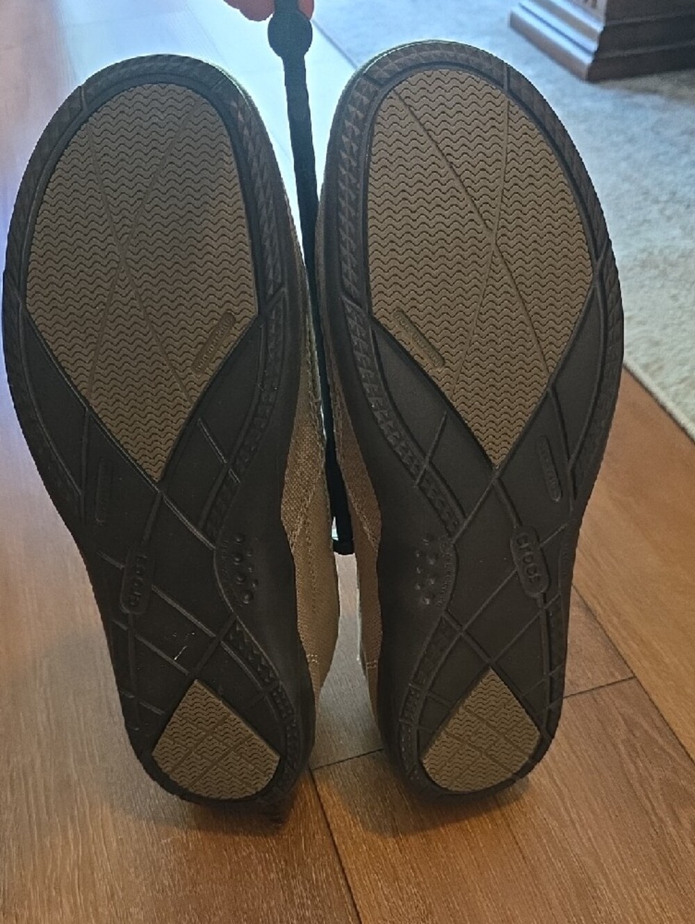 CROCS Men's Tan Slip-On Canvas Loafers - Picture 3 of 12